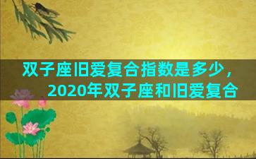 双子座旧爱复合指数是多少，2020年双子座和旧爱复合