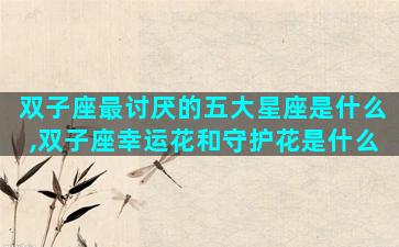 双子座最讨厌的五大星座是什么,双子座幸运花和守护花是什么