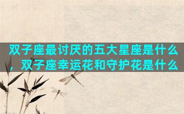 双子座最讨厌的五大星座是什么，双子座幸运花和守护花是什么