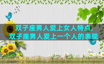 双子座男人爱上女人特点,双子座男人爱上一个人的表现