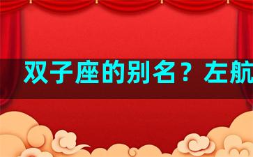 双子座的别名？左航别名