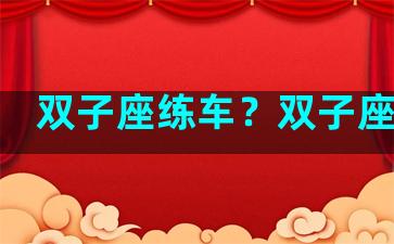 双子座练车？双子座车子