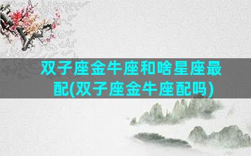 双子座金牛座和啥星座最配(双子座金牛座配吗)
