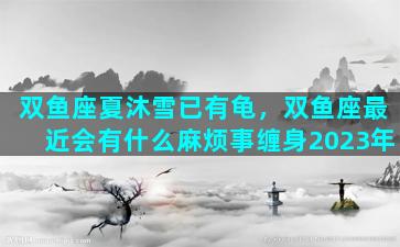 双鱼座夏沐雪已有龟，双鱼座最近会有什么麻烦事缠身2023年