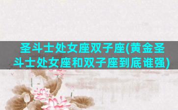 圣斗士处女座双子座(黄金圣斗士处女座和双子座到底谁强)