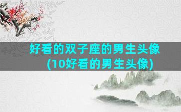 好看的双子座的男生头像(10好看的男生头像)