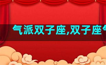 气派双子座,双子座气质