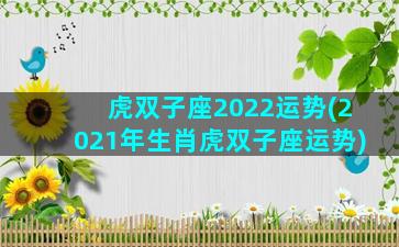 虎双子座2022运势(2021年生肖虎双子座运势)