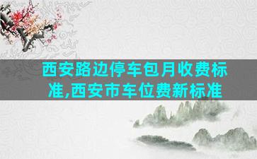 西安路边停车包月收费标准,西安市车位费新标准