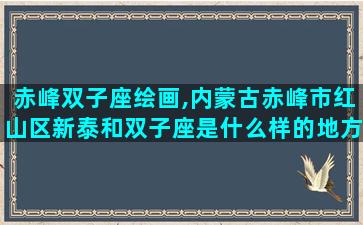赤峰双子座绘画,内蒙古赤峰市红山区新泰和双子座是什么样的地方