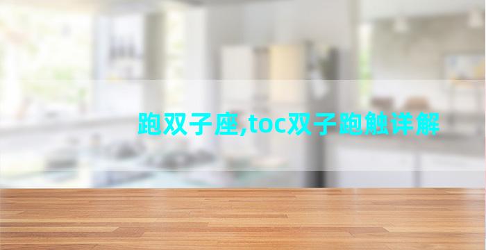 跑双子座,toc双子跑触详解