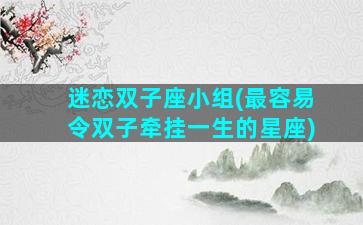 迷恋双子座小组(最容易令双子牵挂一生的星座)